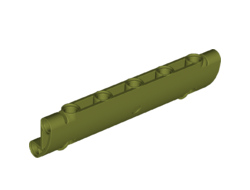 Technic, Panel Curved 11 x 3 with 2 Pin Holes through Panel Surface, Olive Green (62531 / 6278109)