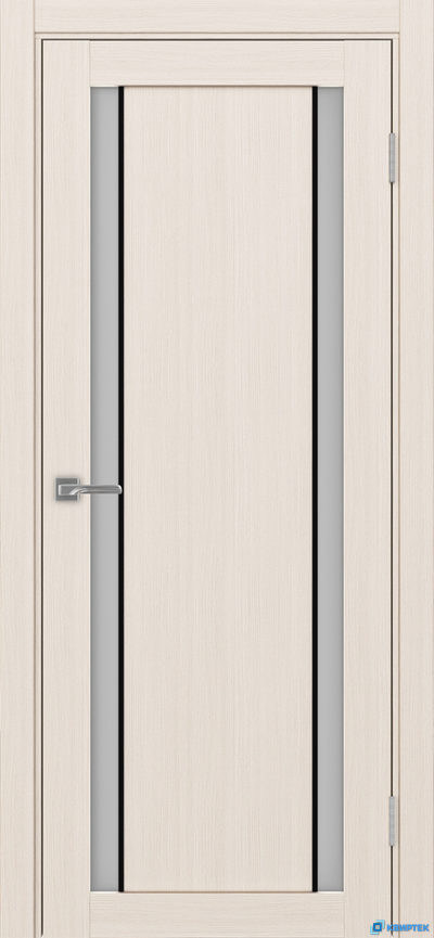 Дверь царговая экошпон Турин 522АПС.212 Ясень перламутровый молдинг чёрный SB в Челябинске | КВИРТЕК