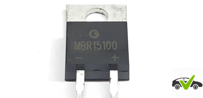 Выпрямитель Шоттки, 100 В, 15 А, Двойной Общий Катод, TO-220AB, 3 вывод(-ов), 920 мВ