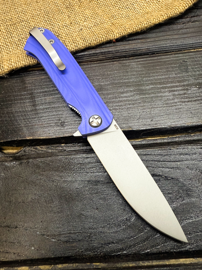 Складной нож ЧИЖ-DOUBLE сталь AUS10, рукоять G10 , цвет синий