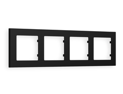 Рамка 4-ая Черный матовый, коллекция TECHNO - Ambrella Volt - ALFA