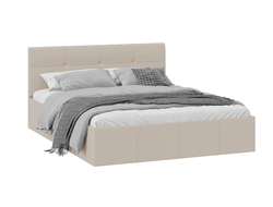 Кровать с мягкой обивкой и заглушиной с ПМ Лора 1600 Велюр Confetti Cream
