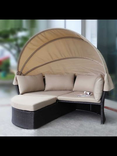 Диван-трансформер из искусственного ротанга AFM-325B Brown