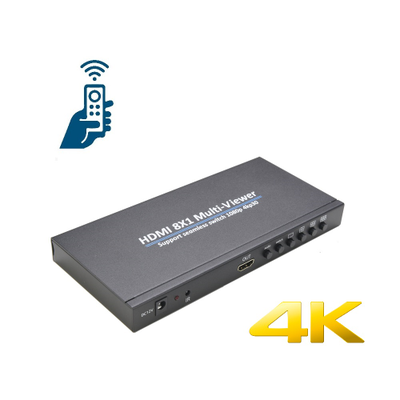 DE/VT-818 восьмиканальный HDMI-переключатель/мультиплексор 4К 8x1