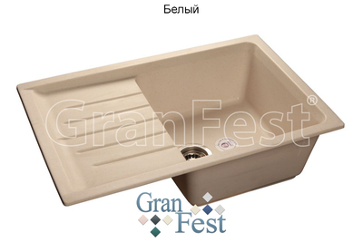 Керамическая мойка для кухни Granfest Гранфест GF-P760L реверсивная 1 секционная мойка