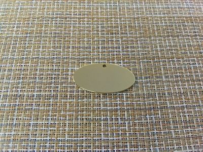 Подвеска кулон овал горизонтальный мини 43x22 мм золотистый