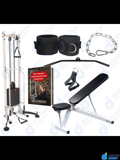 "Компакт" 60 кг со скамьей (металлические обрезиненные плиты)