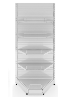 Угловые стеллажи (внутреннего и внешнего угла)