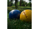 Купить Медбол ПВХ WR  в синем и желтом цвете для тренировок фото