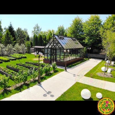 Теплица из стекла и алюминия в классическом стиле АЛЬБИОН 3500 х 7000 мм