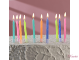 Набор свечей для торта &quot;С Днём Рождения&quot;, неоновые, МИКС , 10 шт