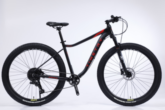 Велосипед Полуфэтбайк Timetry TT242, 10СК 29" ЧЕРНО-КРАСНЫЙ,  РАМА 19"