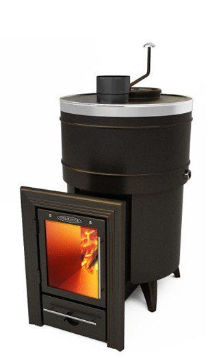 Купить печь для бани Скоропарка 2012 Inox Люмина черная бронза в Казани