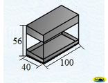 Аквариум 200л. со светильником 100*56(h)*40 без ламп