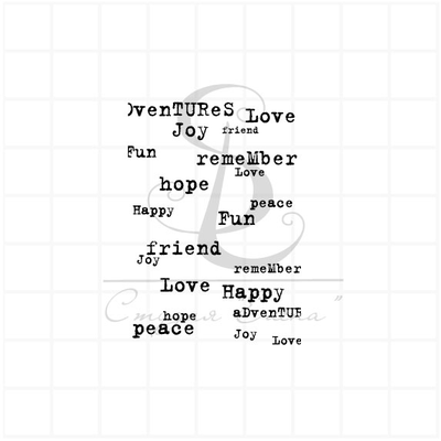 ФП штамп "Фон - английские надписи"