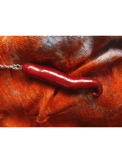 Яркий кулон с перцем чили - "Пикантный"