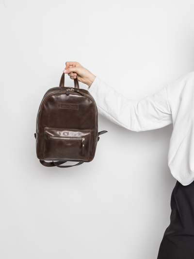 Женский кожаный рюкзак Anzolla brown (арт. 3040-02)