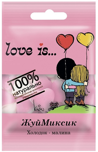 Мармелад LOVE IS ЖуйМиксик Холодок-Малина 25гр (20)*8
