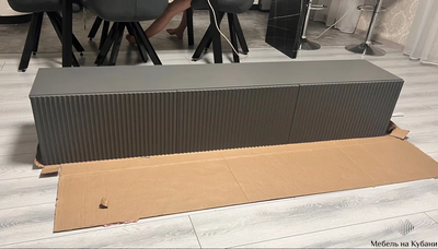 Инфинити гостиная подвесная 1800 мм Графит / мдф Эйфория QR-17