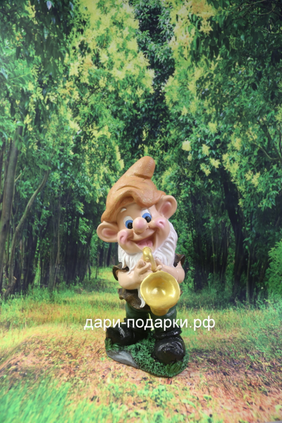 Гном музыкант с саксофоном 42*22см   1,5кг   полистоун Россия  2376//091036-1