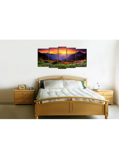 Модульная картина "Горный закат"