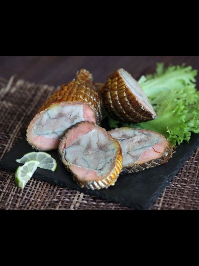 РУЛЕТ ДАЛЬНЕВОСТОЧНЫЙ ГОРБУША+МИНТАЙ горячего копчения