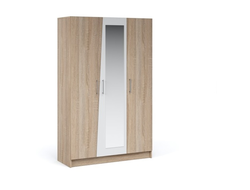 Спальня АНТАРИЯ - Шкаф 3-х дверный Дуб Сонома/Белый
