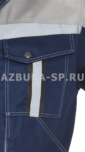 Костюм ОПТИМА с брюками, цв. тёмно-синий/серый, арт. Кос 806