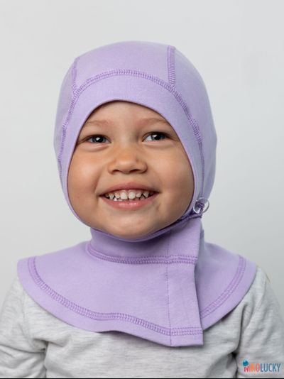 Шапка-шлем 24301-01 95%хлопок 5%лайкра, сиреневый 46-48