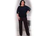 Женские элегантные брюки арт. 043401 (цвет черный) Размеры 52-82
