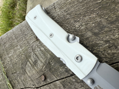 Складной нож Wild West сталь AUS 10, рукоять G10, цвет белый рельеф