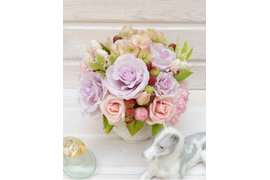 Работа Марии (wool_and_flowers). Использованы молды "Мускари", "Малина-ежевика"