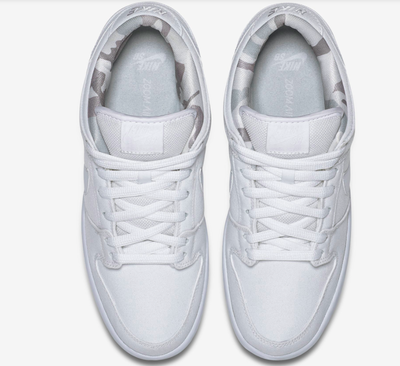 Nike SB Dunk Low White (белые полностью)