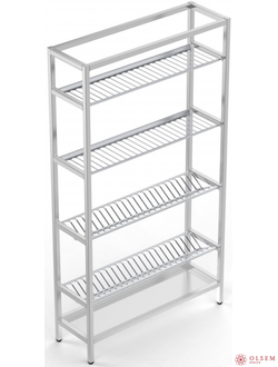 Стеллаж для сушки тарелок и стаканов СКТС-4/900/300/1600-п