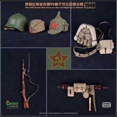 ПРЕДЗАКАЗ - Комплект красноармейца в Финляндии 1940 г. (без тела и головы)  - Коллекционная фигурка 1/6 The 44D Soviet Red Army on the L-R Highway in Finland 1940 Outfit Accessory Set (QOM-1068) - QORANGE QOTOYS ?ЦЕНА: 18900 РУБ.?