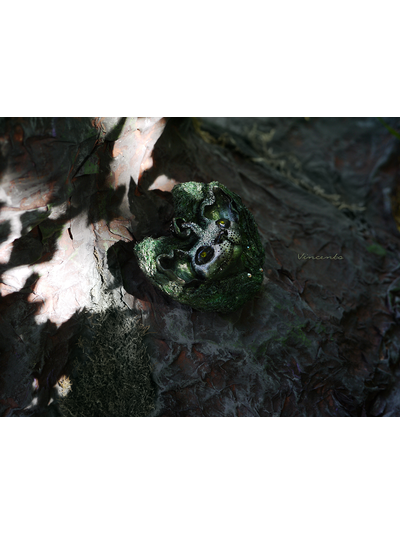 Сказочная брошь "Лесной КотоРог" в виде фэнтезийного кота-единорога из рода Лесных Хранителей