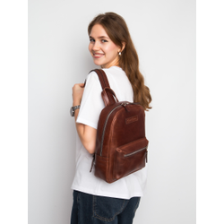Женский кожаный рюкзак Anzolla cognac (арт. 3040-03)