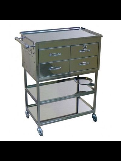 Столик для перевязочных отделений (анестезиолога) СП-02НН - нержавеющая сталь
