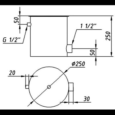 Регулятор уровня воды из нерж.стали Акватехника, 1 1/2" внутр. - 1/2" наруж.