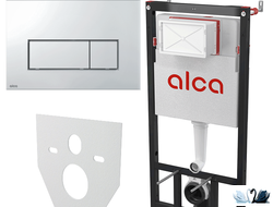 Рамная инсталляция AlcaPlast AM101/1120-4:1 RU M571-0001 SET 4v1 с хромированной клавишей у Marysя
