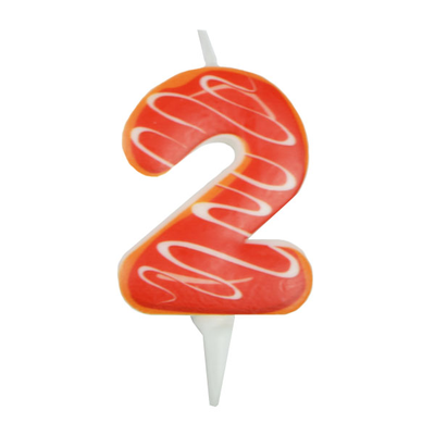 Свеча-цифра пончик 6 см.
