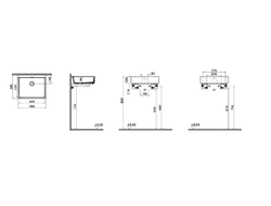 Прямоугольная раковина-чаша VitrA ArchiPlan, 45 см, цвет белый, 7403B003-0012