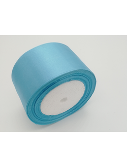 Лента атласная 50 мм, цвет голубой арт. 62