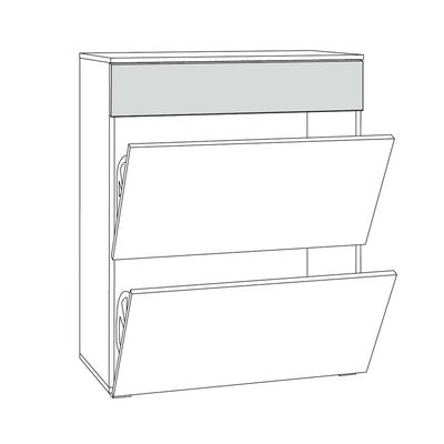 Тумба для обуви Остин 16.121 белый шагрень, дуб вотан