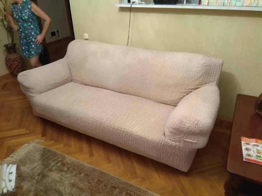 ЧЕХОЛ НА 3ХМ ДИВАН СИЕНА ВЕНЕРА БЕЖЕВЫЙ