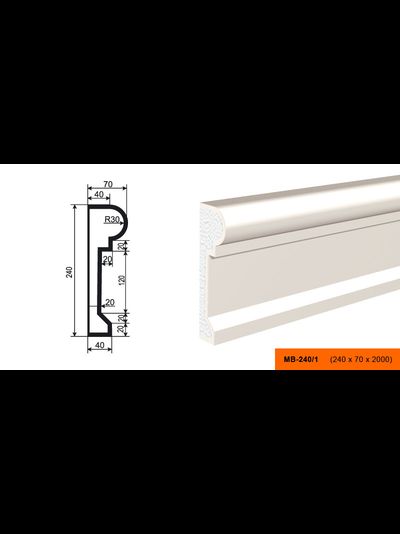 Фасадный молдинг из пенополистирола с покрытием LEPNINAPLAST (Лепнинапласт)  МВ-240/1