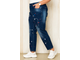 Женские зауженные джинсы с ручной росписью &quot;АРТ&quot; арт .972302 (Цвет деним) Размеры 52-66