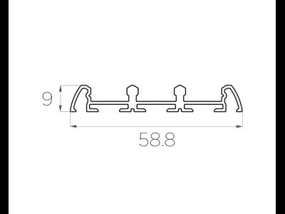 Алюминиевый профиль 4L-5909-S ANOD