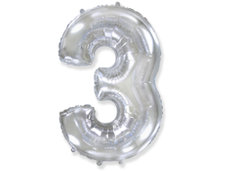 Фольгированная цифра-Серебряная