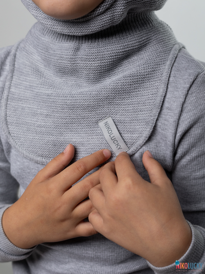 Шапка-шлем 21101-12 подклад 100% полиэстер, светло-серый 50-52